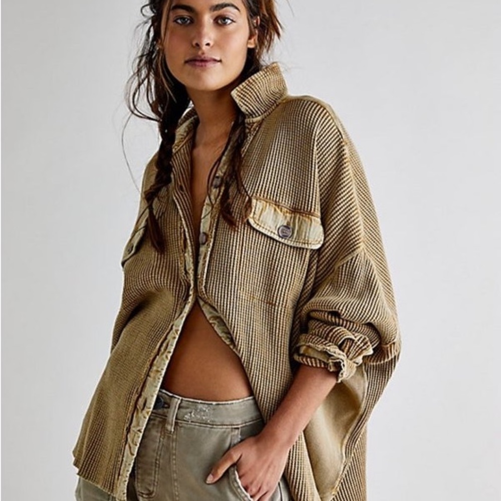 Free People One Scout Jacket Fawn size M, worn once great condition